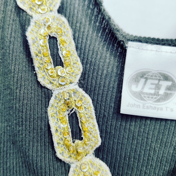 "JET" VINTAGE GLITZY * NIGHT OUT* TANK TOP TUNIC *S* - Picture 3 of 9